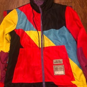 Multi colored wind breaker